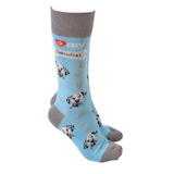 Dog Society Socks Dalmatian Sky Blue