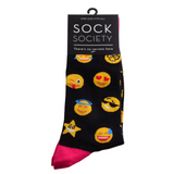 Sock Society Emoji Black