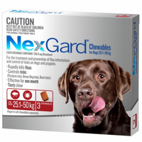 NexGard Chewables Red XLarge 25.1-50kgs 3pk