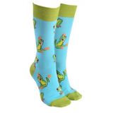 sock Society Aussie Frogs Sky Blue