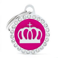 My Family Glam Crown Pink ID Tag Charm