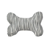 Dog Soft Toy Mog & Bone Stripe Print Grey