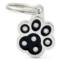 My Family Chic Paw ID Tag Charm Black