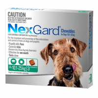 NexGard Chewables Green Large 10.1-25kgs 3pk