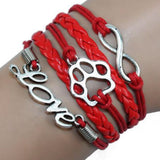 Bracelet DT Infinity Love Paw Red