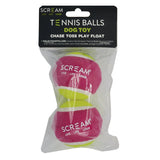 Scream Tennis Balls Pink & Green 2pk