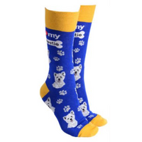 Dog Society Socks Westie Royal Blue