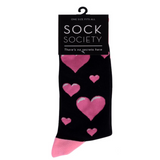 Sock Society Love Hearts Black/Pink