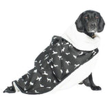 Mog & Bone Dog Print Blanket Black