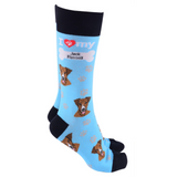 Dog Society Socks Jack Russell Sky Blue