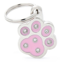 My Family Chic Paw ID Tag Charm Pink