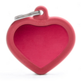 My Family Hush Heart ID Tag Charm Red