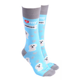 Dog Society Socks Maltese Sky Blue