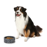 Snooza Pet Bowl Marble Charcoal