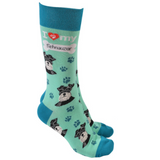 Dog Society Socks Schnauzer Mint Green