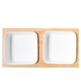 Mog & Bone Bamboo Raised Feeding Station 1400ml Top View