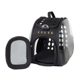 Dog Travel Carrier Ibiyaya Transparent Hardcase Black