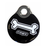 Rogz Instant Black Bone Resin ID Tagz