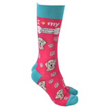 Dog Society Socks Golden Retriever Hot Pink