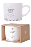 Golden Words Ceramic Mug Dog