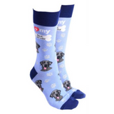 Dog Society Socks Black Labrador French Blue