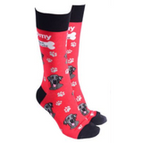 Dog Society Socks Black Labrador Red