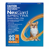 NexGard Spectra Orange 2-3.5kgs 3pk