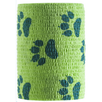 ValuWrap Cohesive Bandage Paw Print Green 7.5 x 4.5m