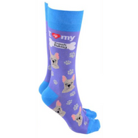 Dog Society Socks French Bulldog Purple