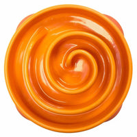 Outward Hound Fun Feeder Swirl Bowl Orange Small