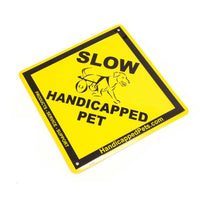 Slow Handicapped Pet Street Sign