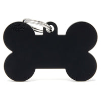 My Family Basics Bone Black ID Tag Charm