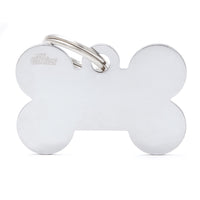 My Family Basics Bone Chrome ID Tag Charm