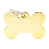 My Family Basics Bone Gold ID Tag Charm