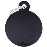 My Family Basic Circle Black ID Tag Charm