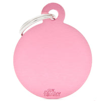 My Family Basic Circle Pink ID Tag Charm