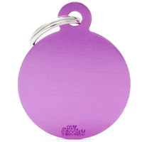 My Family Basic Circle Purple ID Tag Charm