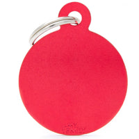 My Family Basic Circle Red ID Tag Charm