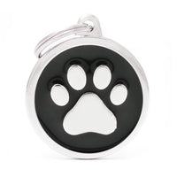 My Family Classic Paw Black Dog ID Tag Charm