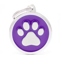 My Family Classic Paw Purple ID Tag Charm