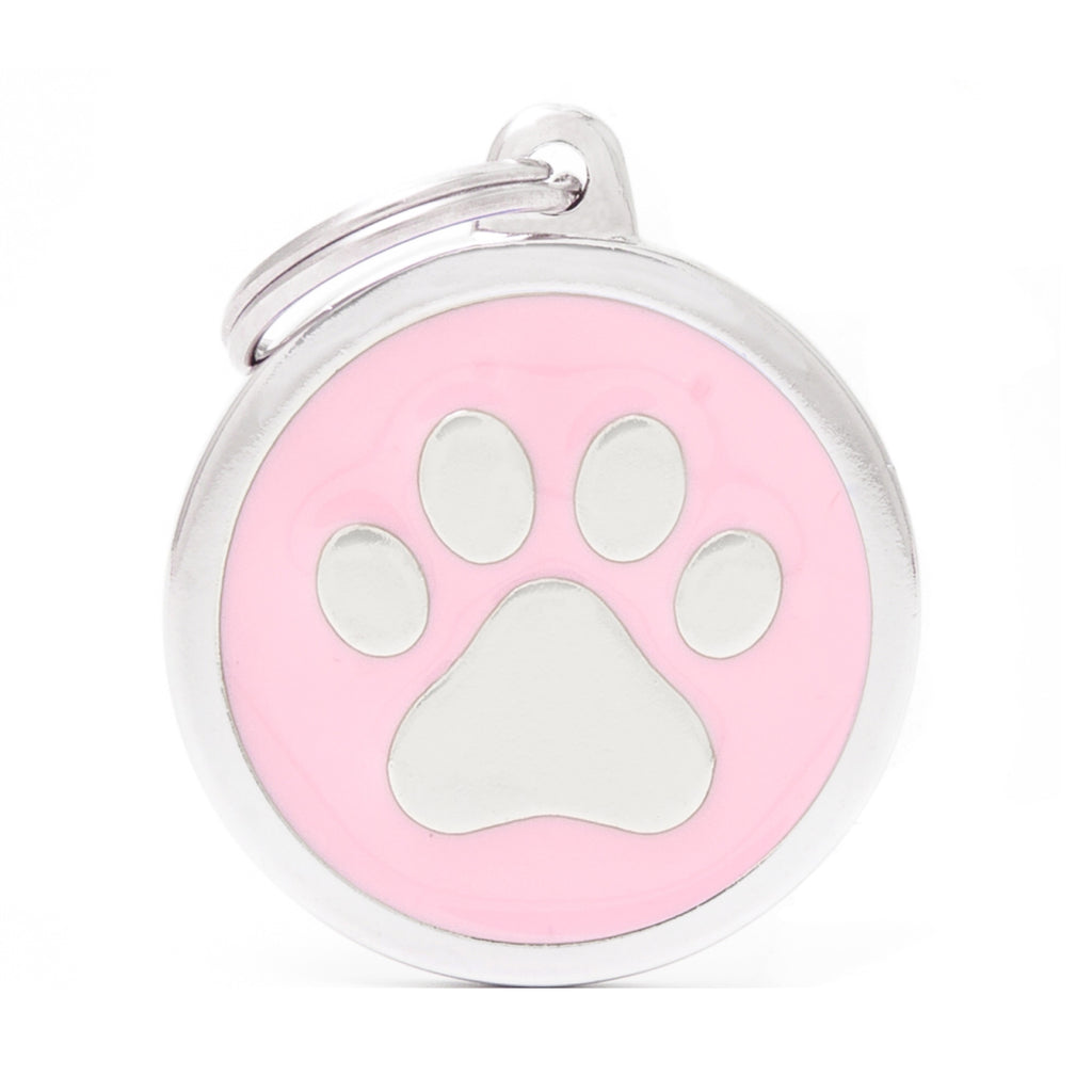 My Family Classic Paw Pink ID Tag Charm